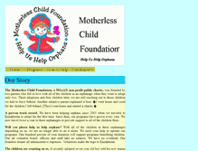 Tablet Screenshot of motherlesschildfoundation.org